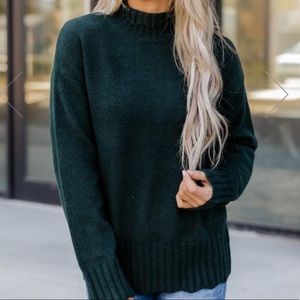 MY SWEETEST OBSESSION GREEN SWEATER pink lily